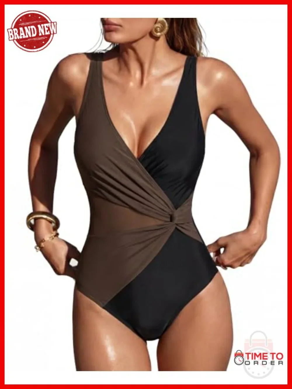 Sexy Mesh Tummy Control One Piece Swimwear Push Up Bathing Suit